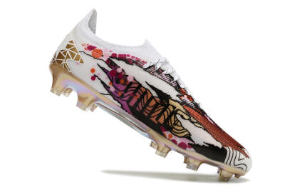 Puma Ultra Ultimate FG Low-Tops Football Boots - White/Black/Red/Blue