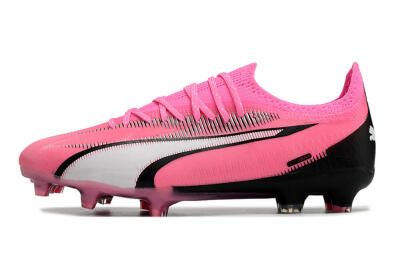 Puma Ultra Ultimate FG Low-Tops Football Boots - Pink/White/Black