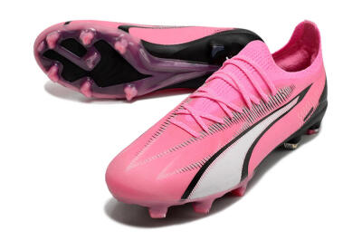 Puma Ultra Ultimate FG Low-Tops Football Boots - Pink/White/Black