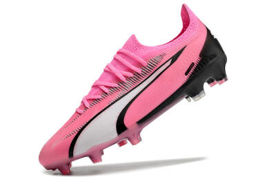 Puma Ultra Ultimate FG Low-Tops Football Boots - Pink/White/Black