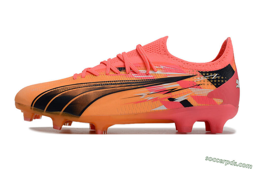 Puma Ultra Ultimate FG Low-Tops Football Boots - Yellow/Black/Red 2