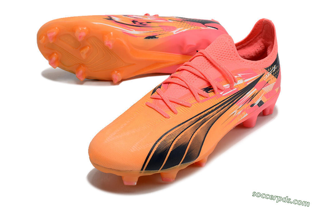 Puma Ultra Ultimate FG Low-Tops Football Boots - Yellow/Black/Red 3