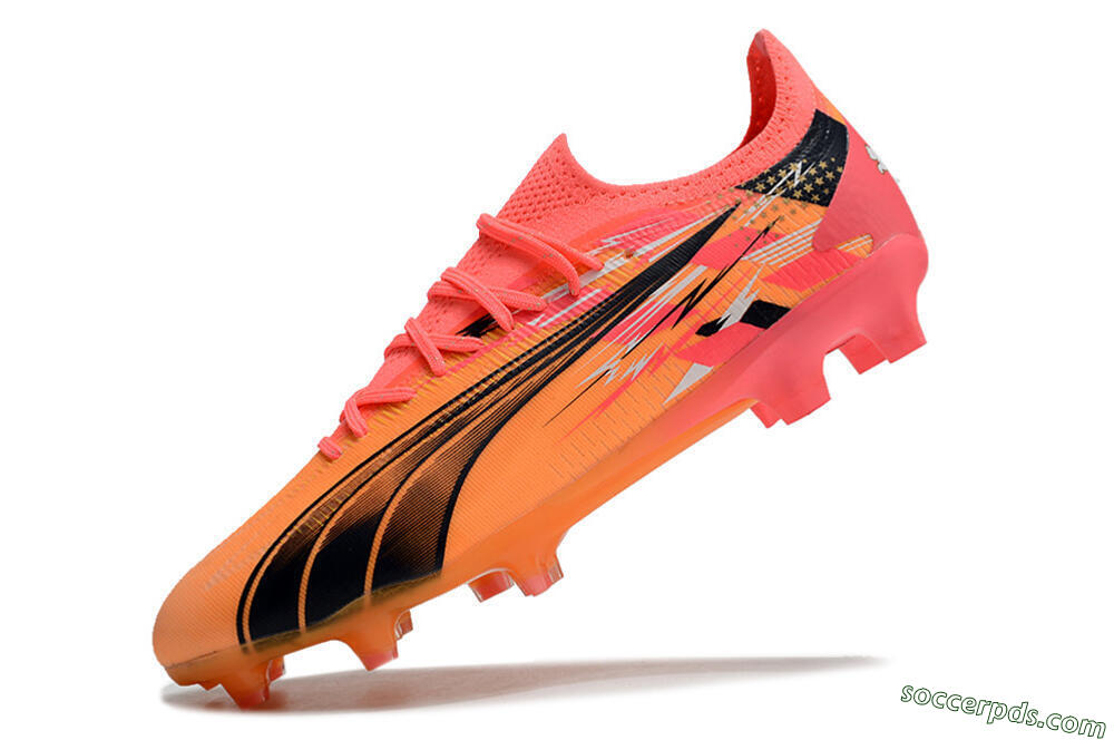 Puma Ultra Ultimate FG Low-Tops Football Boots - Yellow/Black/Red 5