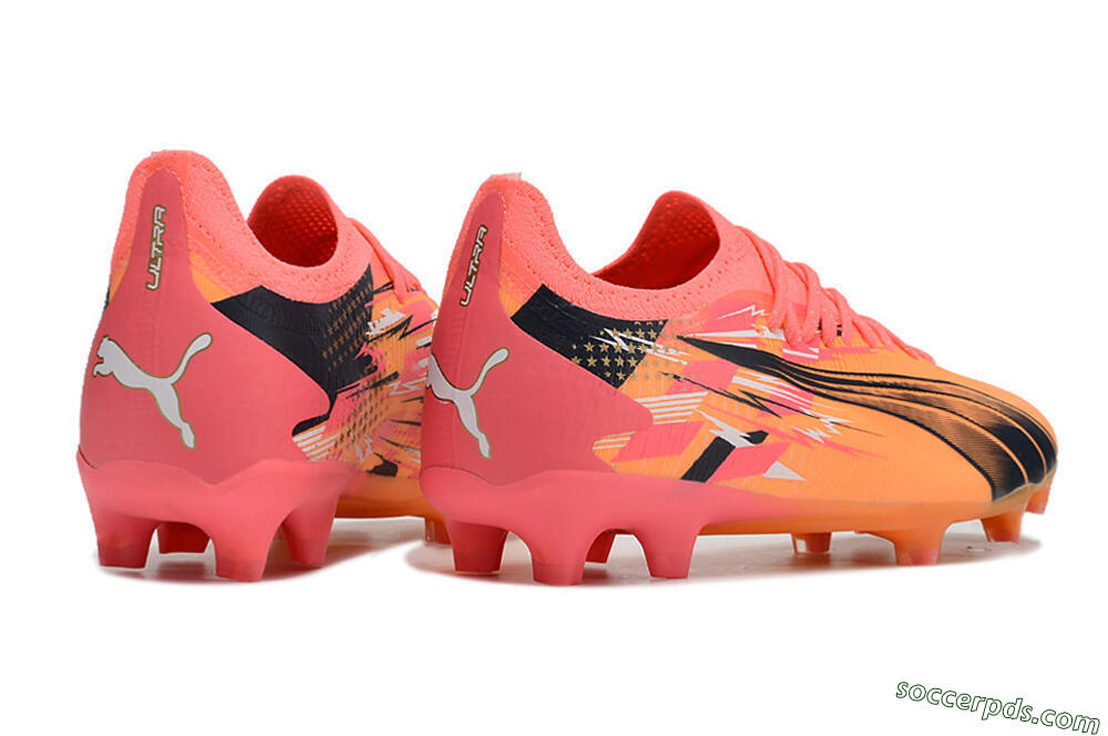 Puma Ultra Ultimate FG Low-Tops Football Boots - Yellow/Black/Red 6