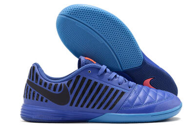 Nike Lunar Gato 2 IC Low-Tops Football Shoes - Blue/Black/Pink