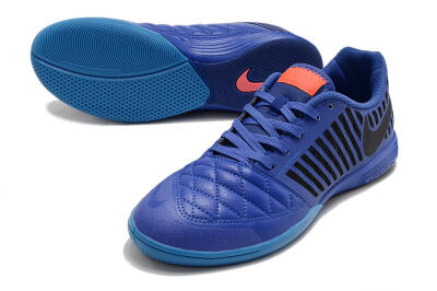 Nike Lunar Gato 2 IC Low-Tops Football Shoes - Blue/Black/Pink