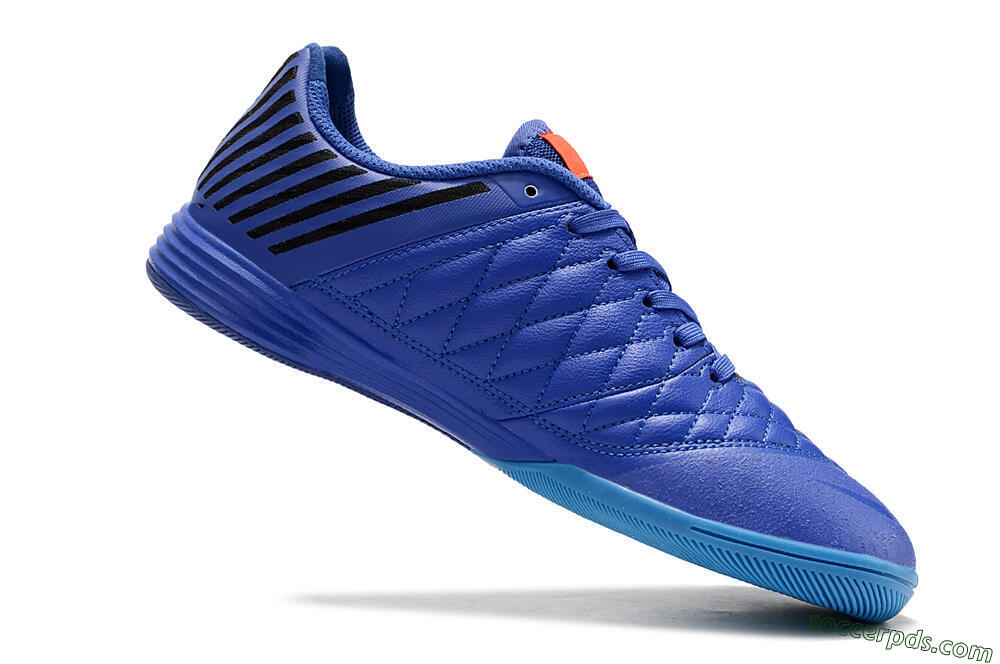 Nike Lunar Gato 2 IC Low-Tops Football Shoes - Blue/Black/Pink 4
