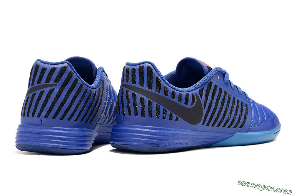 Nike Lunar Gato 2 IC Low-Tops Football Shoes - Blue/Black/Pink 6