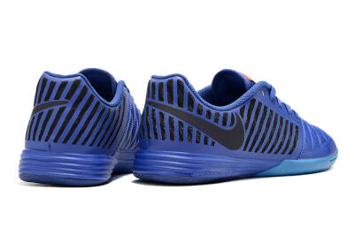Nike Lunar Gato 2 IC Low-Tops Football Shoes - Blue/Black/Pink