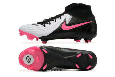Nike Phantom Luna Elite FG High-Tops Football Boots - White/Black/Pink