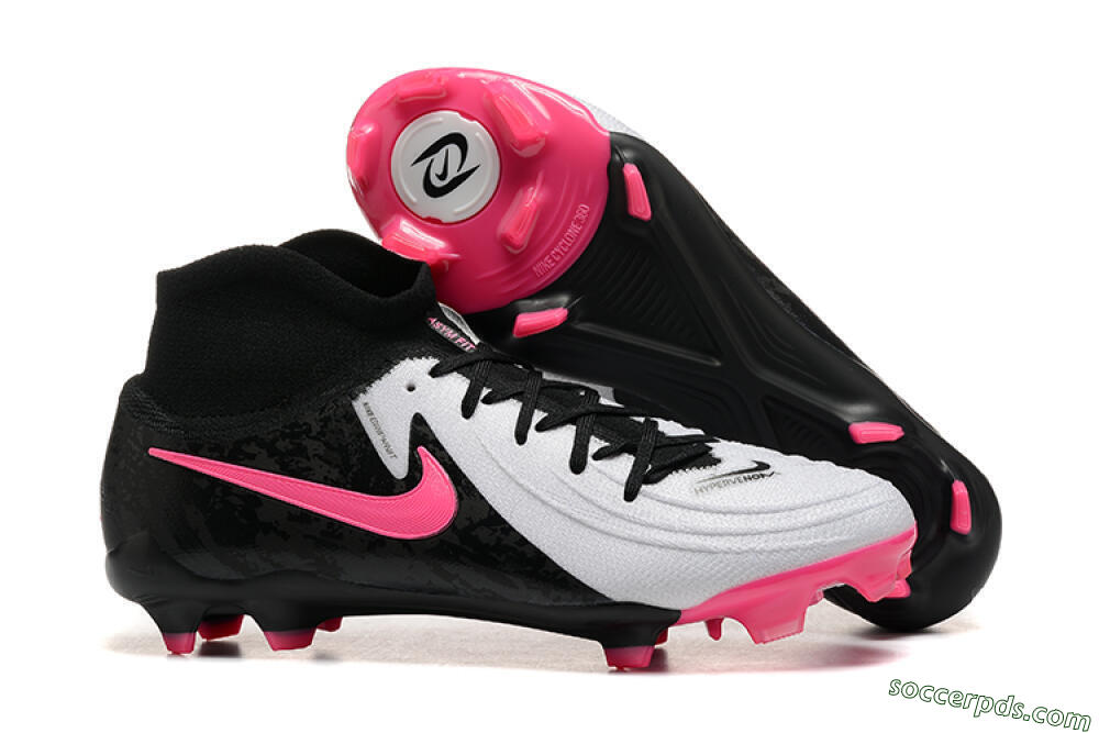 Nike Phantom Luna Elite FG High-Tops Football Boots - White/Black/Pink 1