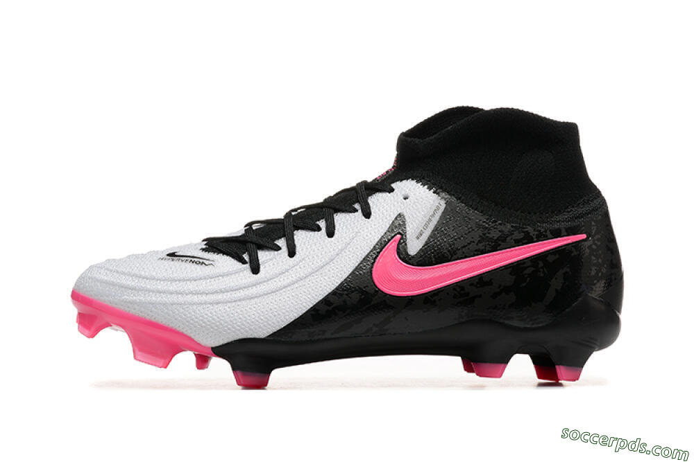 Nike Phantom Luna Elite FG High-Tops Football Boots - White/Black/Pink 2