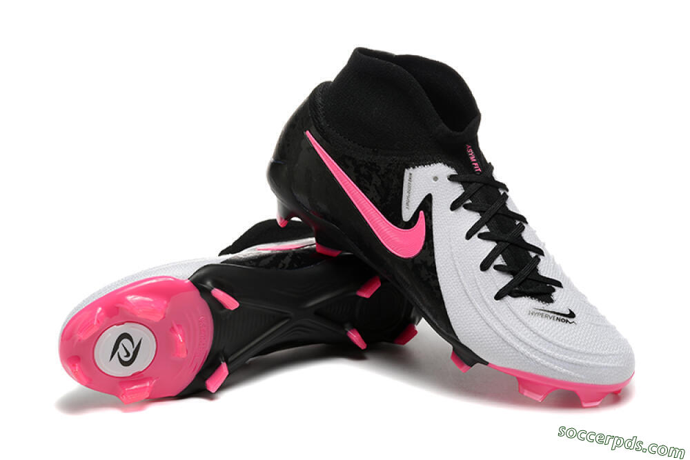 Nike Phantom Luna Elite FG High-Tops Football Boots - White/Black/Pink 4