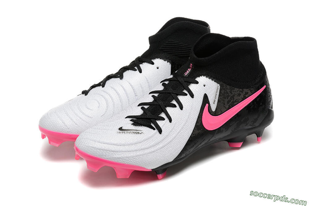 Nike Phantom Luna Elite FG High-Tops Football Boots - White/Black/Pink 5