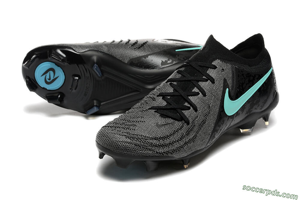 Nike Phantom Luna Elite FG Low-Tops Football Boots - Grey/Black/Jade 3