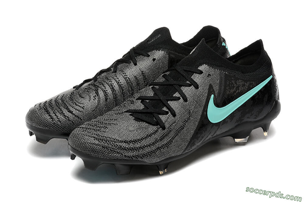 Nike Phantom Luna Elite FG Low-Tops Football Boots - Grey/Black/Jade 5
