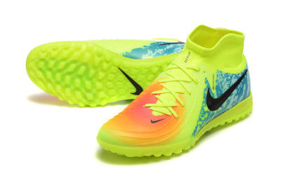 Nike Phantom GX 2 Luna Elite TF High-Tops Football Shoes - Yellow/Blue/Black