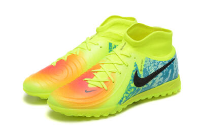 Nike Phantom GX 2 Luna Elite TF High-Tops Football Shoes - Yellow/Blue/Black