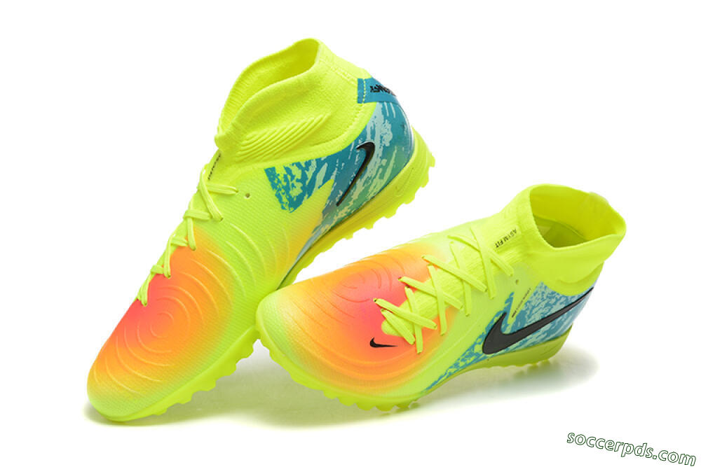 Nike Phantom GX 2 Luna Elite TF High-Tops Football Shoes - Yellow/Blue/Black 6
