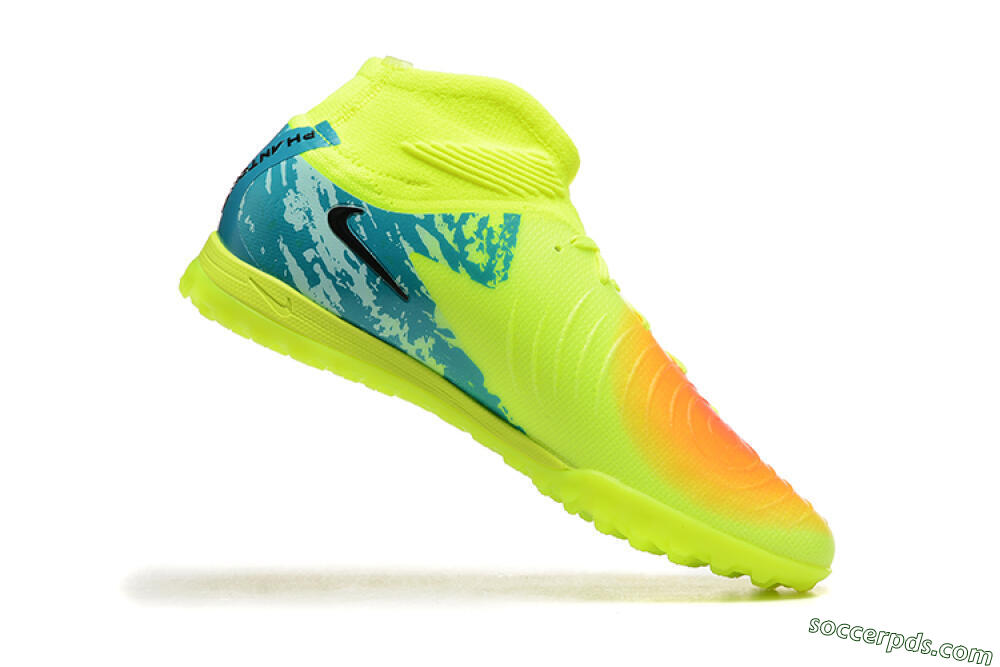 Nike Phantom GX 2 Luna Elite TF High-Tops Football Shoes - Yellow/Blue/Black 7