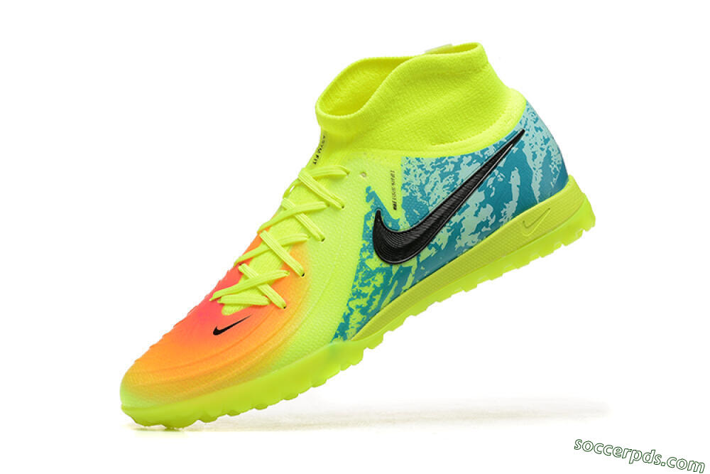 Nike Phantom GX 2 Luna Elite TF High-Tops Football Shoes - Yellow/Blue/Black 8