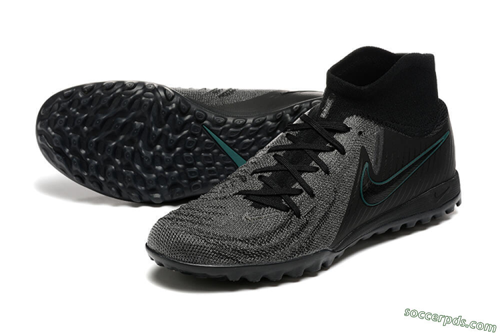Nike Phantom GX 2 Luna Elite TF High-Tops Football Shoes - Grey/Black/Jade 3