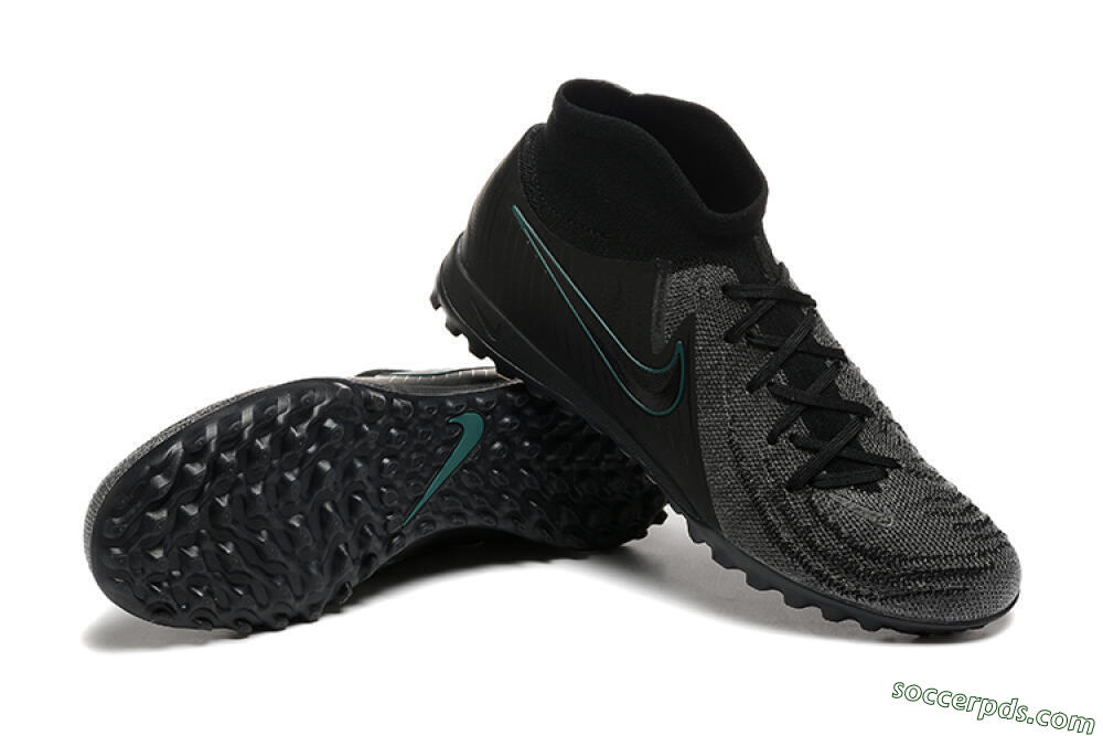 Nike Phantom GX 2 Luna Elite TF High-Tops Football Shoes - Grey/Black/Jade 4