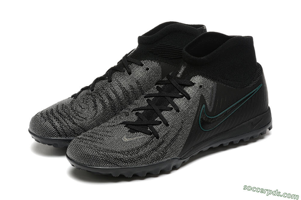 Nike Phantom GX 2 Luna Elite TF High-Tops Football Shoes - Grey/Black/Jade 5