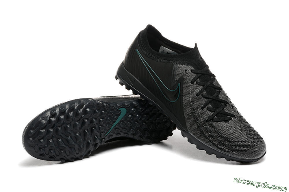 Nike Phantom GX 2 Elite TF Low-Tops Football Shoes - Grey/Black/Jade 4