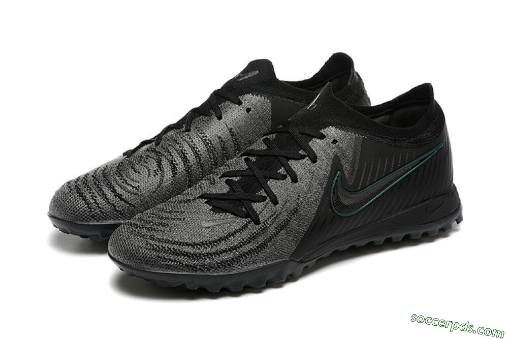 Nike Phantom GX 2 Elite TF Low-Tops Football Shoes - Grey/Black/Jade 5