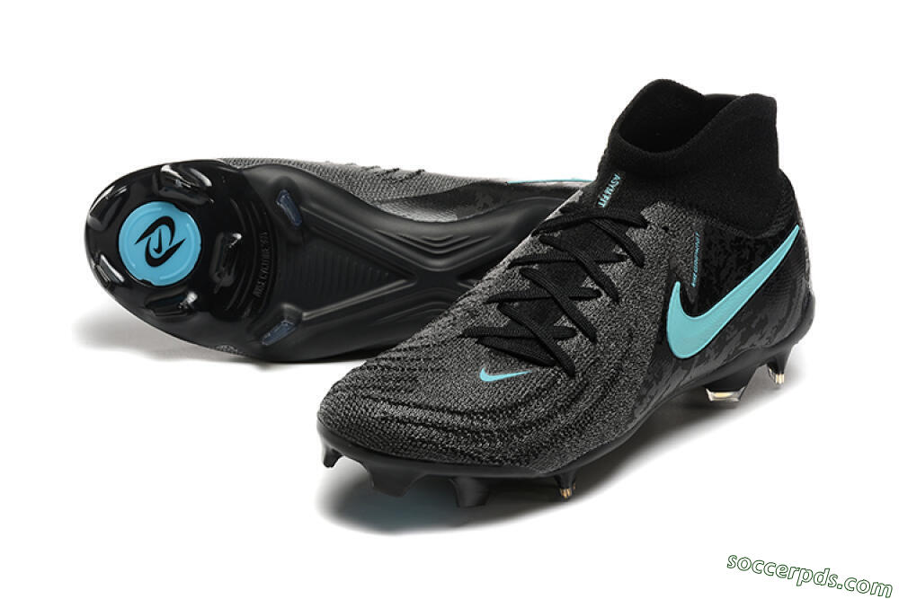 Nike Phantom Luna Elite FG High-Tops Football Boots - Grey/Black/Jade 3