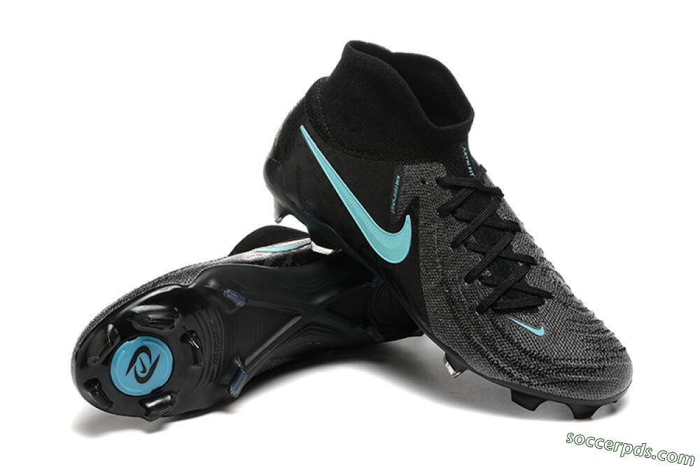 Nike Phantom Luna Elite FG High-Tops Football Boots - Grey/Black/Jade 4