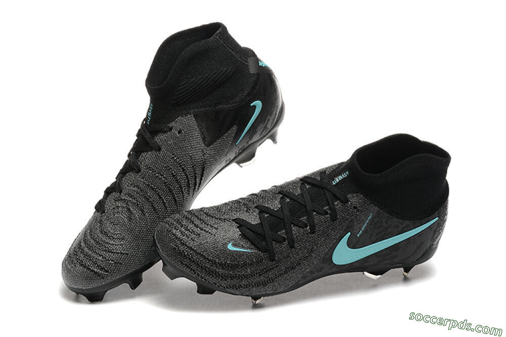 Nike Phantom Luna Elite FG High-Tops Football Boots - Grey/Black/Jade 6