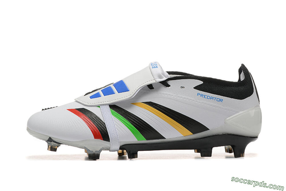 Adidas Predator Elite Foldover Tongue FG Low-Tops Football Boots - White/Rainbow 2