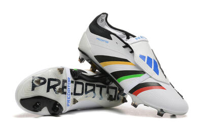 Adidas Predator Elite Foldover Tongue FG Low-Tops Football Boots - White/Rainbow