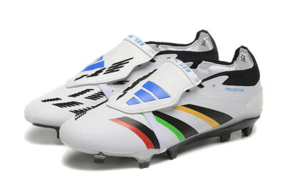 Adidas Predator Elite Foldover Tongue FG Low-Tops Football Boots - White/Rainbow