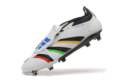 Adidas Predator Elite Foldover Tongue FG Low-Tops Football Boots - White/Rainbow