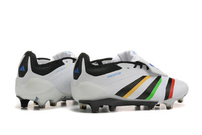 Adidas Predator Elite Foldover Tongue FG Low-Tops Football Boots - White/Rainbow
