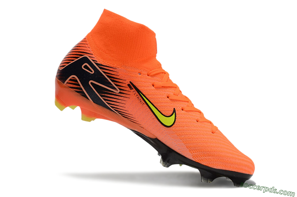 Nike Air Zoom Mercurial Superfly 10 Elite FG High-Tops Football Boots - Orange/Black/Yellow 4