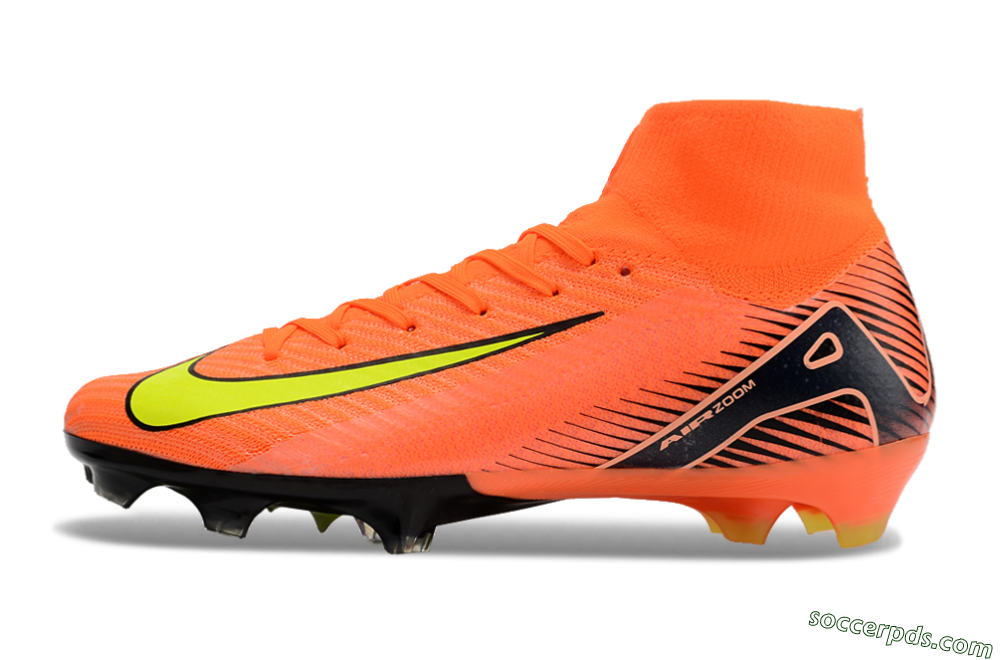 Nike Air Zoom Mercurial Superfly 10 Elite FG High-Tops Football Boots - Orange/Black/Yellow 2