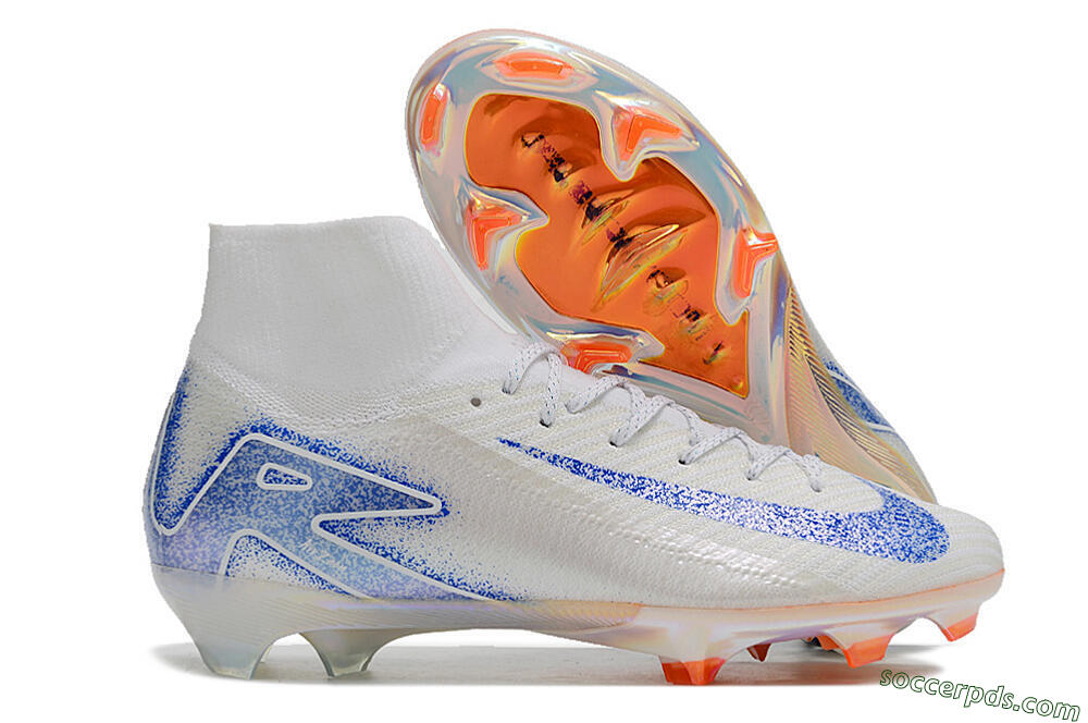 Nike Air Zoom Mercurial Superfly 10 Elite FG High-Tops Football Boots - Grey/Blue/Orange 1
