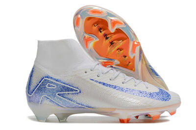 Nike Air Zoom Mercurial Superfly 10 Elite FG High-Tops Football Boots - Grey/Blue/Orange