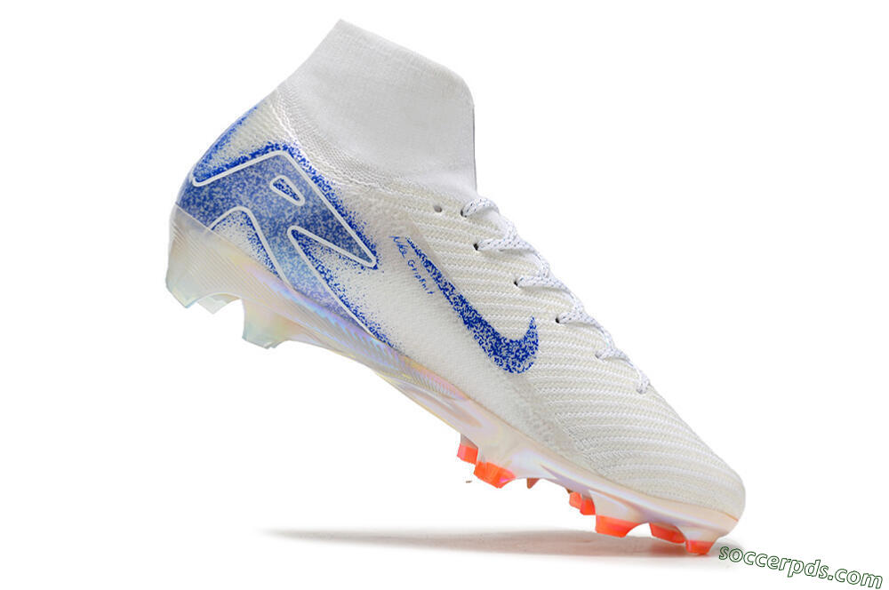 Nike Air Zoom Mercurial Superfly 10 Elite FG High-Tops Football Boots - Grey/Blue/Orange 4