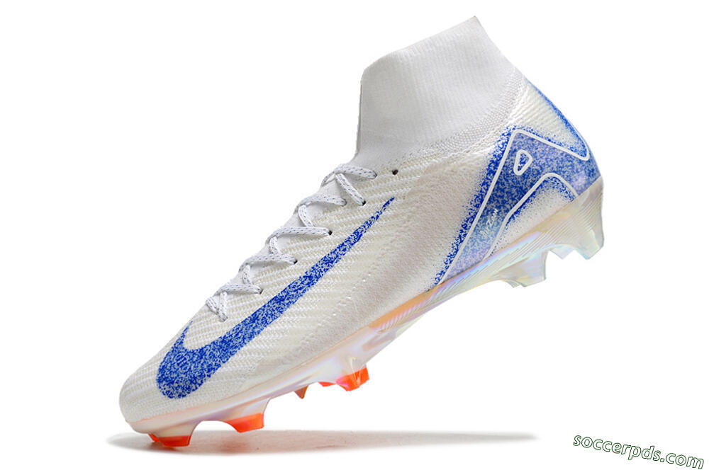 Nike Air Zoom Mercurial Superfly 10 Elite FG High-Tops Football Boots - Grey/Blue/Orange 5