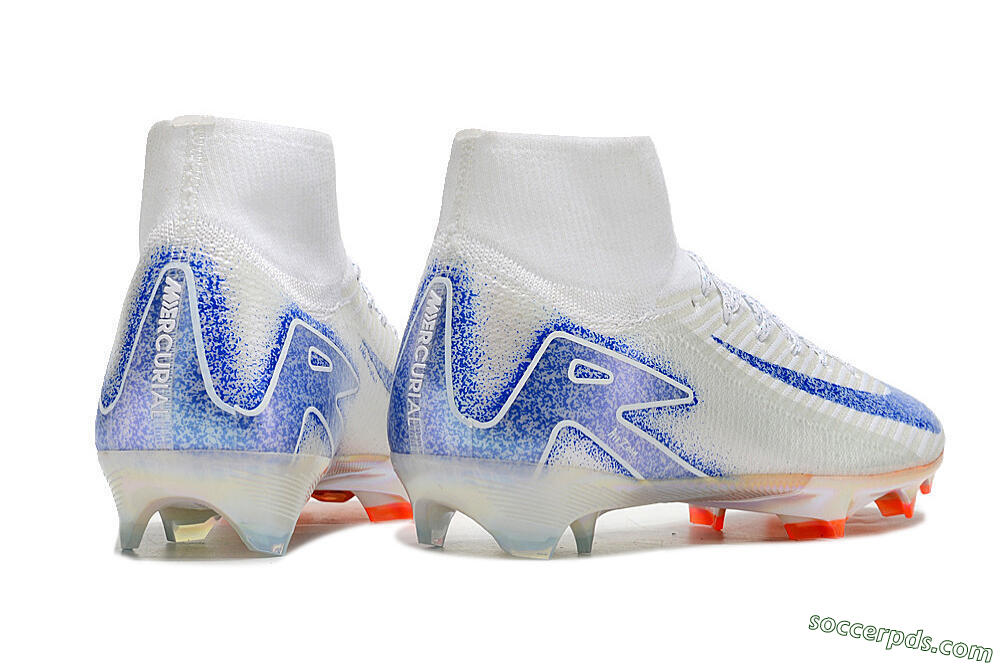 Nike Air Zoom Mercurial Superfly 10 Elite FG High-Tops Football Boots - Grey/Blue/Orange 6