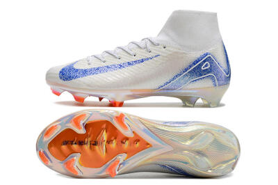 Nike Air Zoom Mercurial Superfly 10 Elite FG High-Tops Football Boots - Grey/Blue/Orange