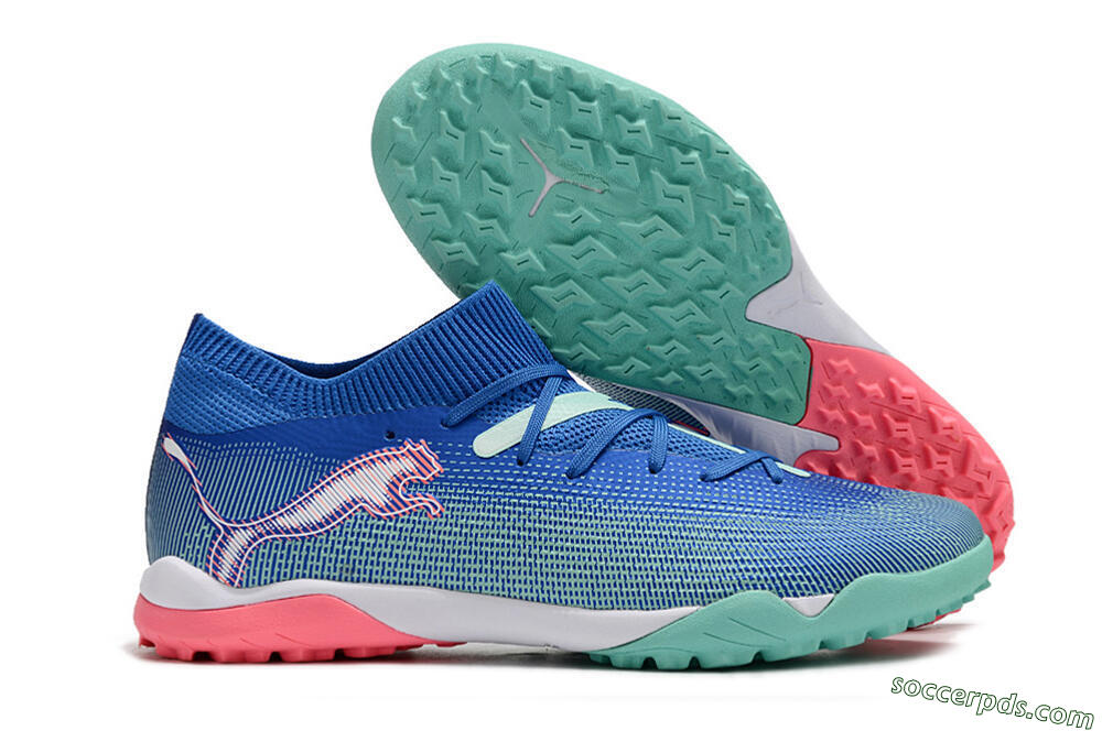 Puma Future Ultimate TF Low-Tops Football Shoes - Blue/White/Pink 1