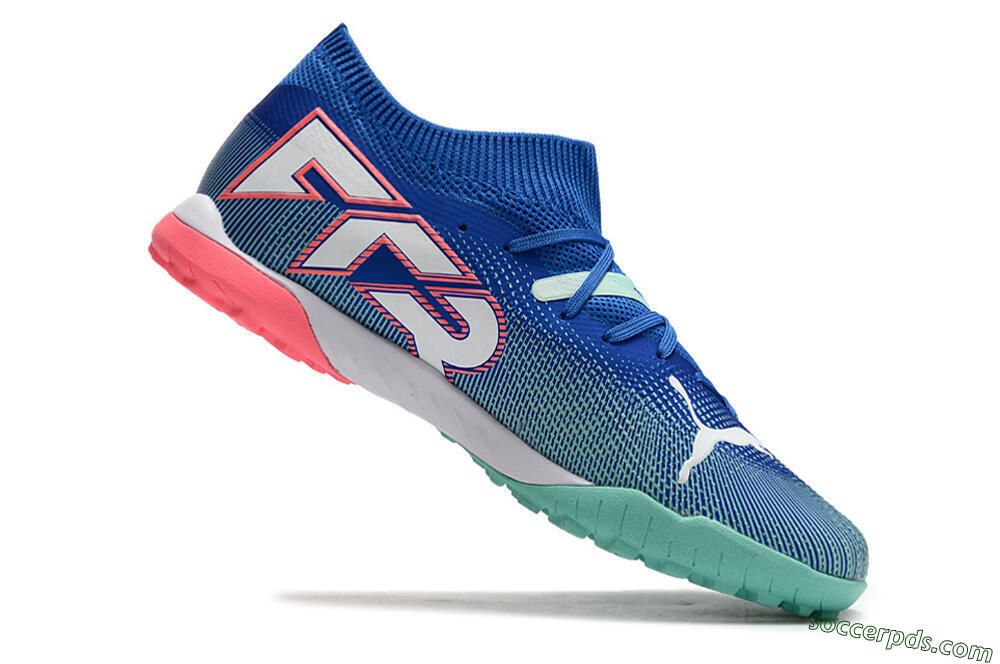 Puma Future Ultimate TF Low-Tops Football Shoes - Blue/White/Pink 4