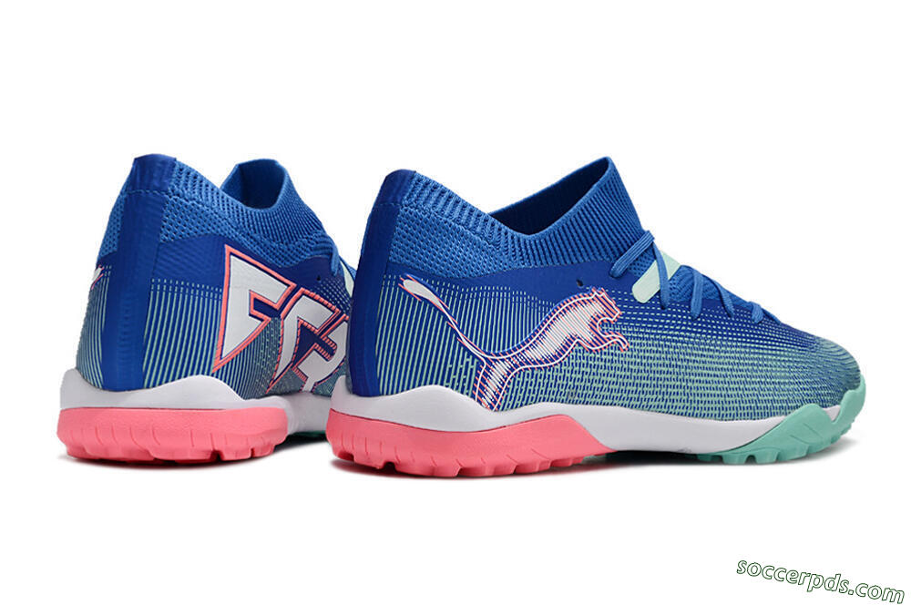 Puma Future Ultimate TF Low-Tops Football Shoes - Blue/White/Pink 6