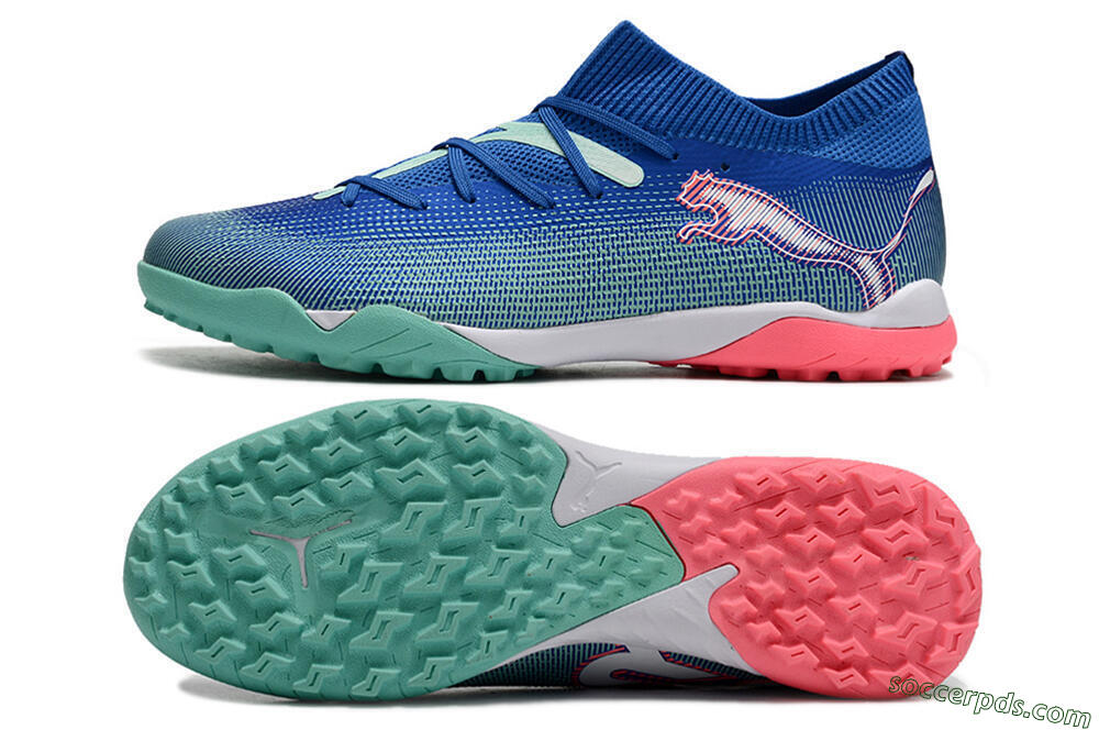 Puma Future Ultimate TF Low-Tops Football Shoes - Blue/White/Pink 0